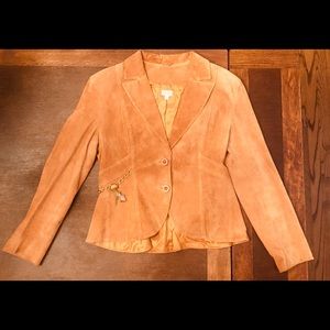 Vintage Suede Leather Cache Blazer